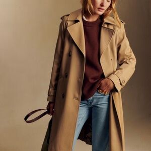 NWT Sézane Scott Trench Coat – Camel – $305 Retail